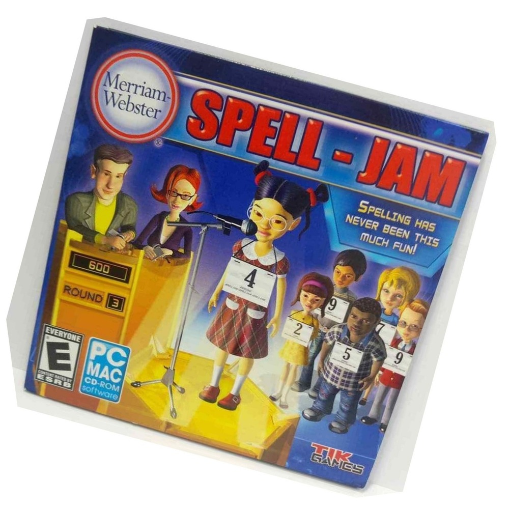 Merriam-Webster Spell-Jam PC MAC CD-ROM Software 2009 Spelling Bee Game Rated E